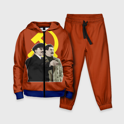 Детский костюм 3D Ленин Сталин, цвет синий