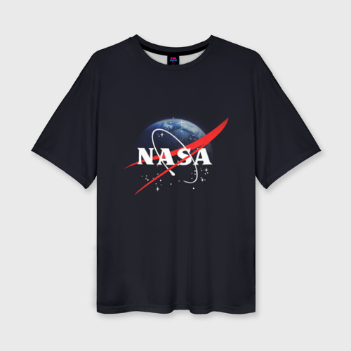 Женская футболка oversize 3D NASA, цвет 3D печать