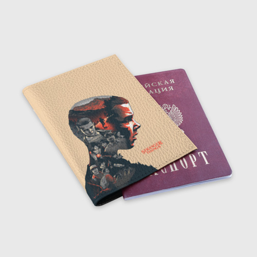 Обложка для паспорта матовая кожа Eleven, цвет черный - фото 3
