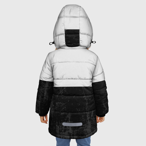 Зимняя куртка для девочек 3D с принтом Одиннадцать 011, вид сзади #2