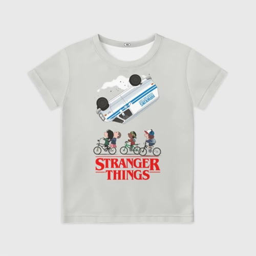 Детская футболка 3D с принтом Очень Странные дела, вид спереди #2