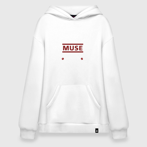 Худи superoversize из хлопка с принтом Я прост хочу слушать Muse, вид спереди №1