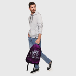 Рюкзак с принтом Весы для любого человека, вид спереди №5. Цвет основы: белый