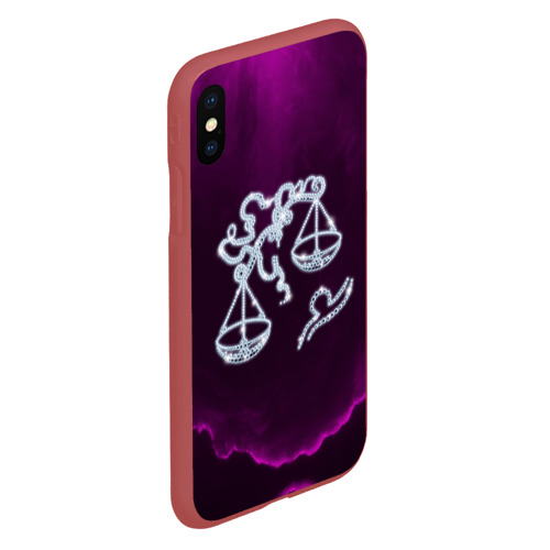 Чехол для iPhone XS Max матовый Весы, цвет красный - фото 3