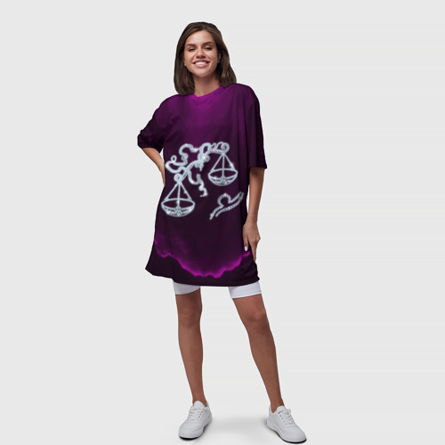 Платье-футболка 3D Весы, цвет 3D печать - фото 5