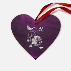 Деревянная игрушка Сердце Лев