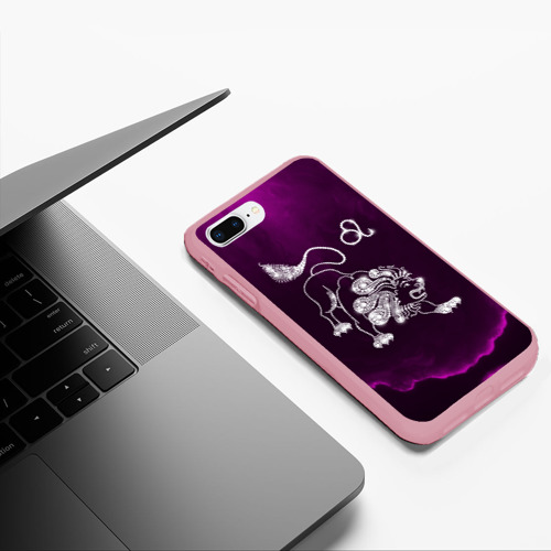 Чехол для iPhone 7Plus/8 Plus матовый Лев, цвет баблгам - фото 5