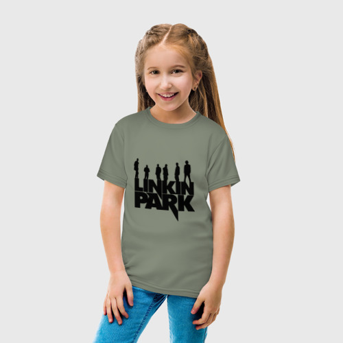 Детская футболка хлопок с принтом Linkin Park, вид сбоку #3