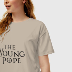 Женская футболка хлопок Oversize The young pope - фото 2