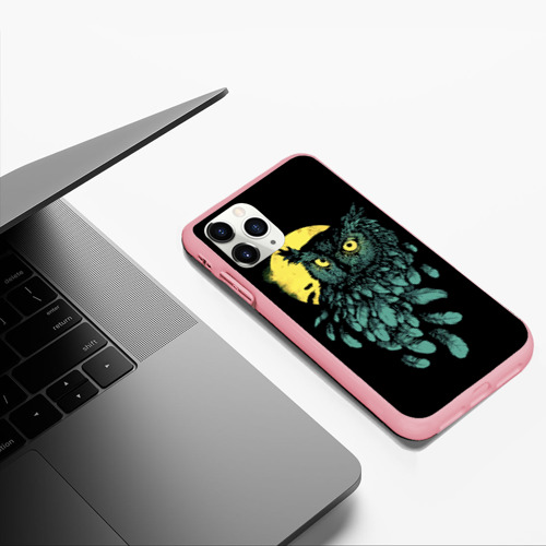 Чехол для iPhone 11 Pro Max матовый Филин, цвет баблгам - фото 5