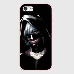 Чехол для iPhone 5/5S матовый Токийский гуль в капюшоне