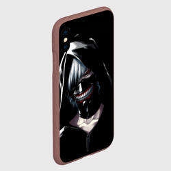 Чехол для iPhone XS Max матовый Токийский гуль в капюшоне - фото 2