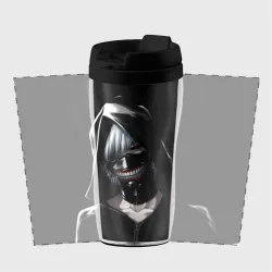 Термокружка-непроливайка Токийский гуль в капюшоне - фото 2