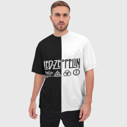 Мужская футболка oversize 3D Led Zeppelin - фото 2
