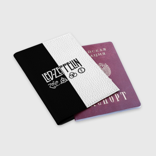 Обложка для паспорта матовая кожа Led Zeppelin - фото 3