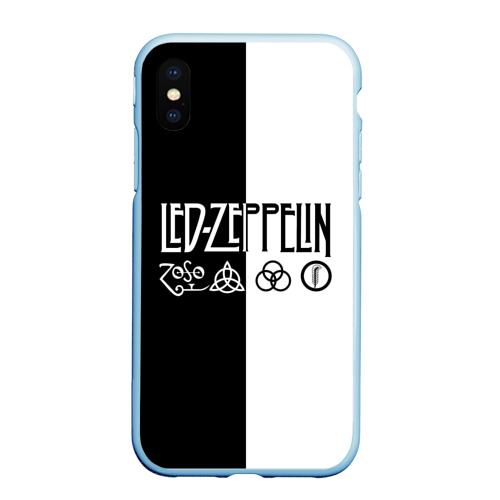 Чехол для iPhone XS Max матовый Led Zeppelin, цвет голубой