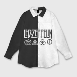 Женская рубашка oversize 3D Led Zeppelin