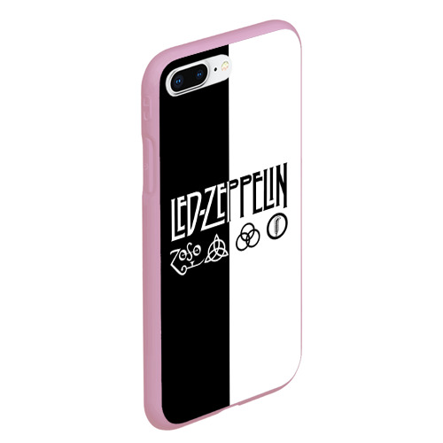 Чехол для iPhone 7Plus/8 Plus матовый Led Zeppelin, цвет розовый - фото 3