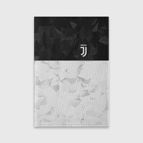 Обложка для паспорта матовая кожа Juventus 2018 Black and White, цвет черный