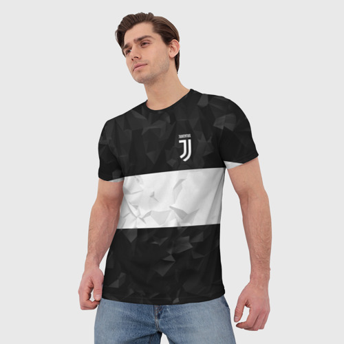 Мужская футболка 3D Juventus White Line, цвет 3D печать - фото 3