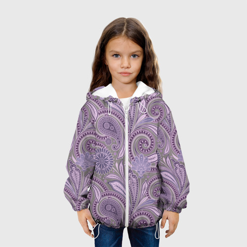 Детская куртка 3D Цветочный Узор, цвет белый - фото 4