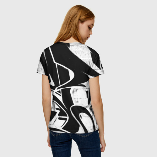 Женская футболка 3D Городское граффити, цвет 3D печать - фото 4