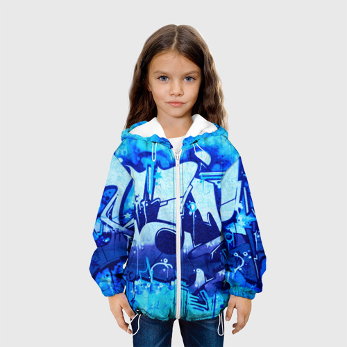 Детская куртка 3D Необыкновенное граффити, цвет белый - фото 4