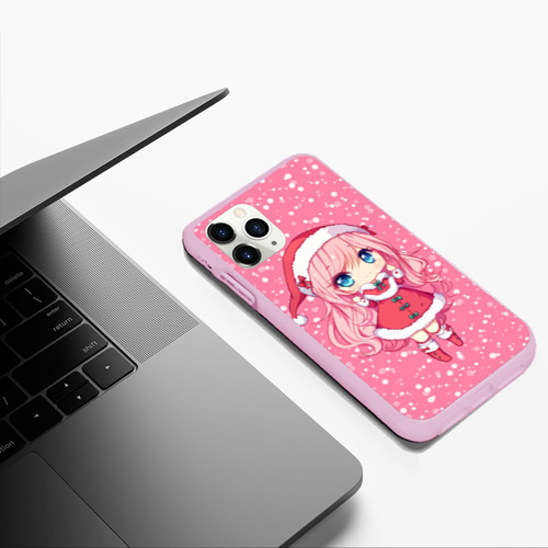 Чехол для iPhone 11 Pro Max матовый Снегурочка, цвет розовый - фото 5
