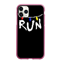 Чехол для iPhone 11 Pro Max матовый Stranger things run Очень странные дела беги