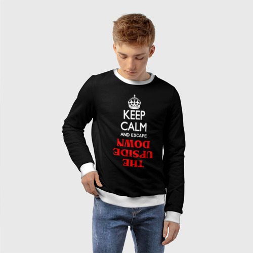 Детский свитшот 3D KEEP CALM Stranger Things, цвет 3D печать - фото 3