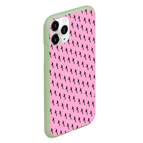 Чехол для iPhone 11 Pro матовый LiL PEEP Pattern, цвет салатовый - фото 3