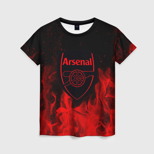 Женская футболка 3D FC ARSENAL IN FIRE 2018