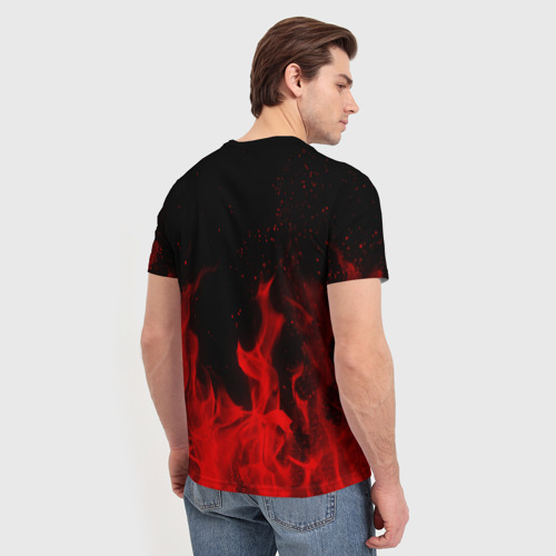 Мужская футболка 3D FC ARSENAL IN FIRE 2018, цвет 3D печать - фото 4