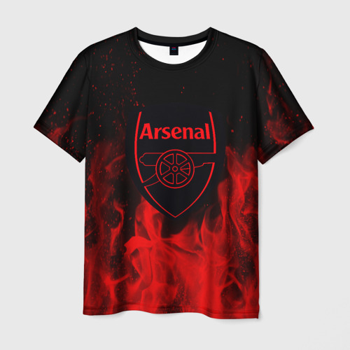 Мужская футболка 3D FC ARSENAL IN FIRE 2018, цвет 3D печать