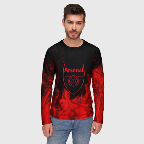 Мужской лонгслив 3D FC ARSENAL IN FIRE 2018, цвет 3D печать - фото 3