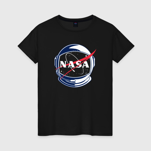 Женская футболка хлопок NASA, цвет черный