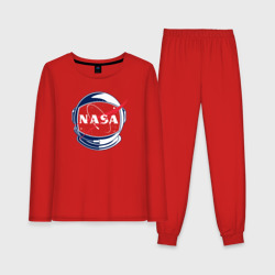 Женская пижама с лонгсливом хлопок NASA