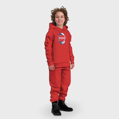 Детский костюм хлопок Oversize NASA, цвет красный - фото 3