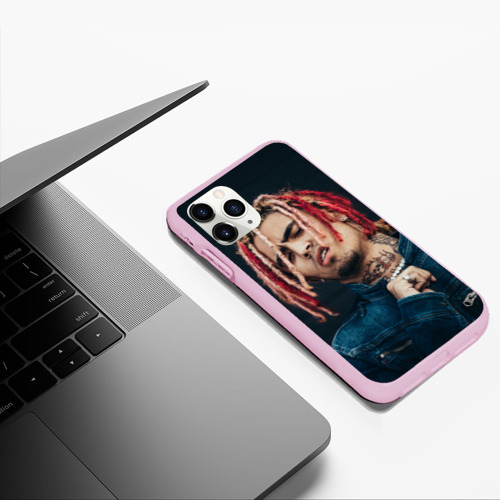 Чехол для iPhone 11 Pro Max матовый Lil Pump, цвет розовый - фото 5