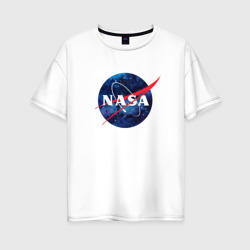 Женская футболка хлопок Oversize NASA