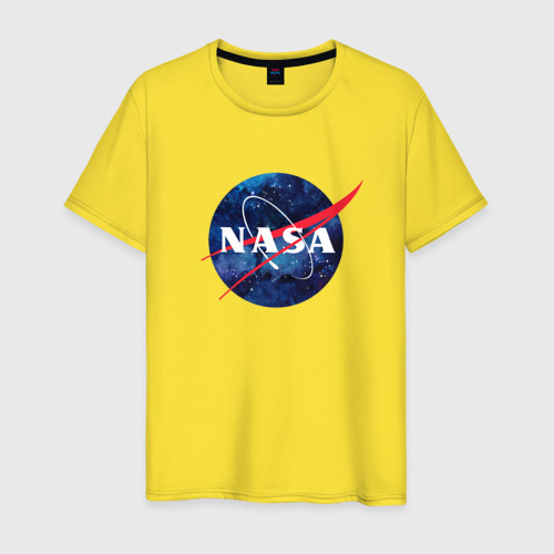 Мужская футболка хлопок NASA, цвет желтый