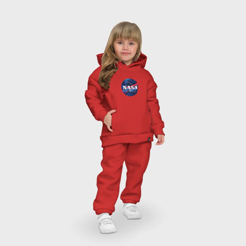 Детский костюм хлопок Oversize NASA, цвет красный - фото 7