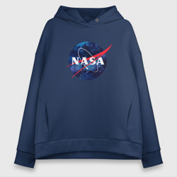 Женское худи Oversize хлопок NASA