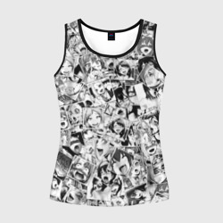 Женская майка 3D Ahegao faces pattern