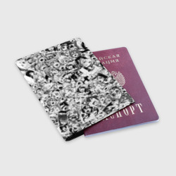 Обложка для паспорта матовая кожа Ahegao faces pattern - фото 2