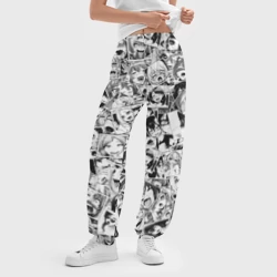 Женские джоггеры оверсайз 3D Ahegao faces pattern - фото 2