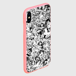 Чехол для iPhone XS Max матовый Ahegao faces pattern - фото 2