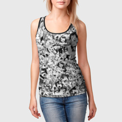 Женская майка 3D Ahegao faces pattern - фото 2