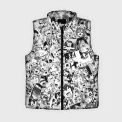 Женский жилет утепленный 3D Ahegao faces pattern