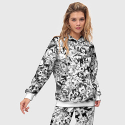 Женский костюм с толстовкой 3D Ahegao faces pattern - фото 2